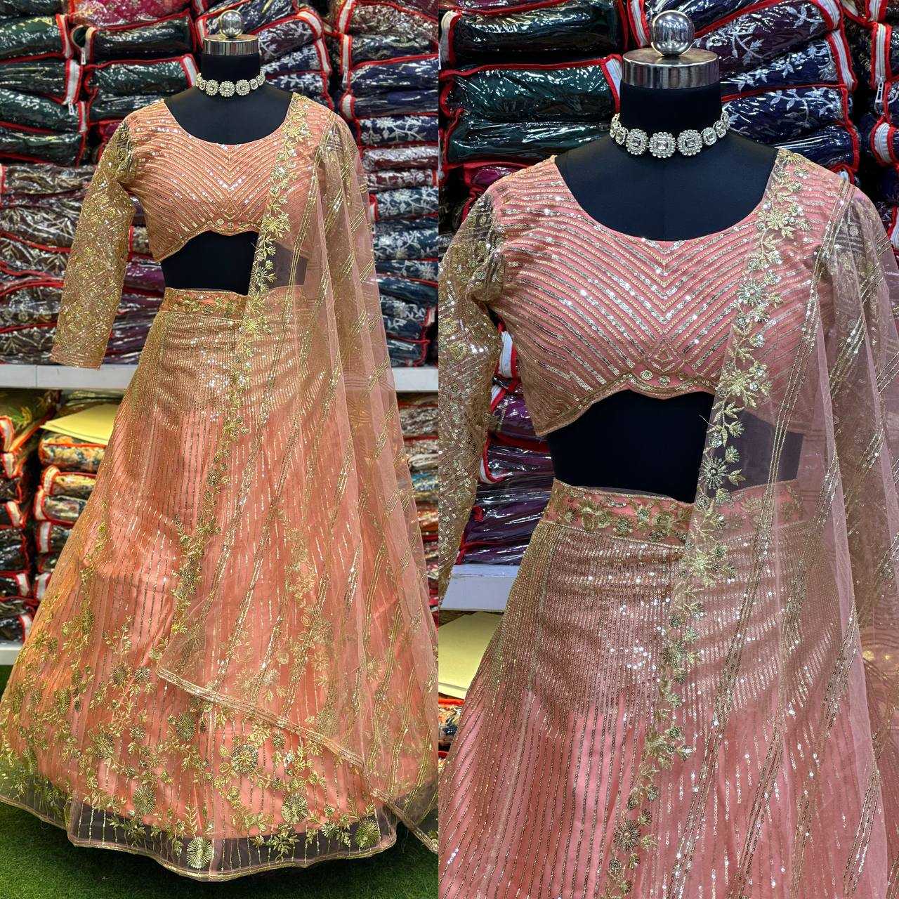 YNF NET VDD 5004 WHOLESALE LEHENGAS MANUFACTURER 